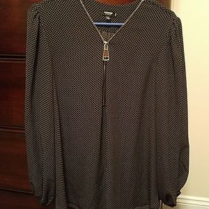 Black And white blouse